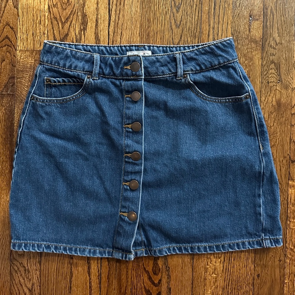 Garage Blue Denim Mini Skirt